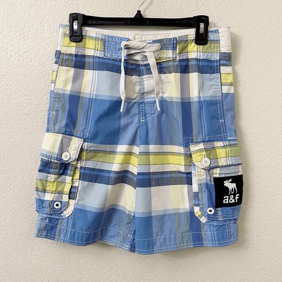 Abercrombie & Fitch Other - Abercrombie and Fitch Size Large Blue Yellow Plaid Board Shorts